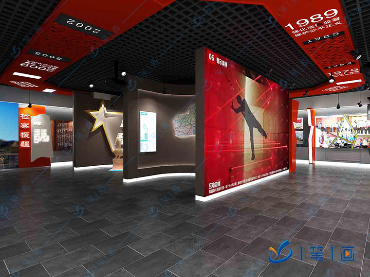 智能禁毒防艾展廳設計效果圖